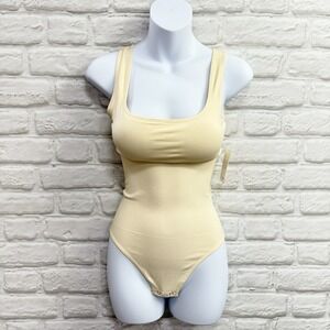FeelinGirl Womens Bodysuit Control Sculpting Foundation Thong Shapewear Beige XS